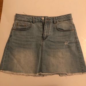 zara denim skirt